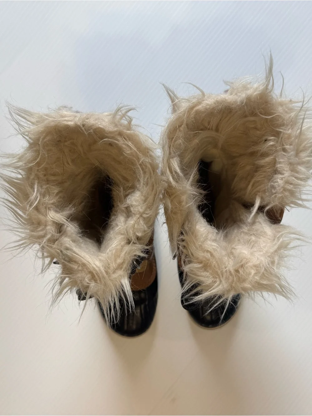 Sorel Tofino II Waterproof Faux Fur Snow Boots Tan Black Winter Women’s Size 4